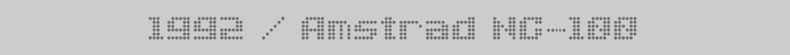 1992 / Amstrad NC-100