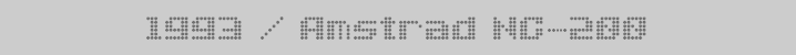 1993 / Amstrad NC-200