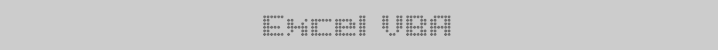 Excel VBA